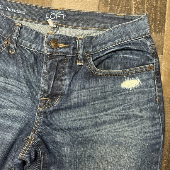 Loft Distressed Boyfriend Jean size 25/0 - Picture 5 of 13